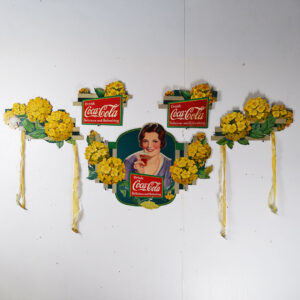 1932 Coca Cola Cardboard Festoon Verbena With Flowers