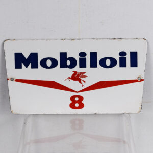 Mobiloil Mobilgas Original Porcelain Garage Marking Sign '8'