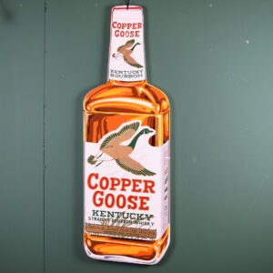 Rare Copper Goose Kentucky Whiskey Double Sided Bottle Sign