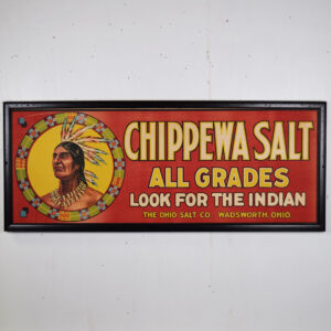 Ohio Salt Company Chippewa Salt Framed Cloth Display Banner