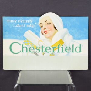 Chesterfield Cigarettes Die Cut Store Display Winter Scene