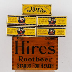 Hires Root Beer Wood Crate & 5 Boxes Household Hires Syrup
