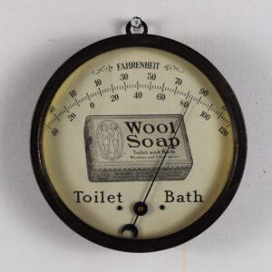 Wool Soap Woolens Cleaner Round Advertising Thermometer 1920's