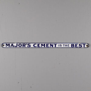 Curved End Major's Cement Is The Best Porcelain Strip Sign