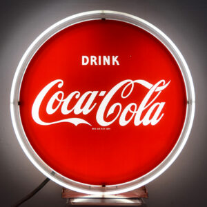 Coca-Cola Round Halo Light Up Double Sided Sign 16 Inches