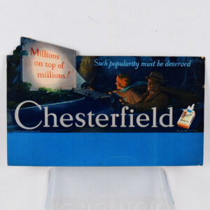 Chesterfield Cigarettes Night Drive Die Cut Cardboard Sign