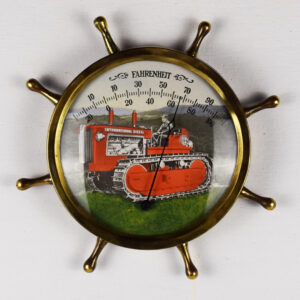International Harvester TD-24 Crawler Ships Wheel Thermometer