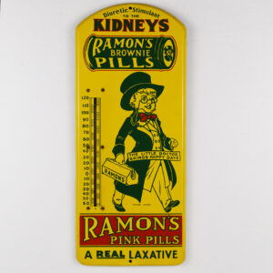 Ramon's Brownie Pills Ramon's Pink Pills Metal Thermometer