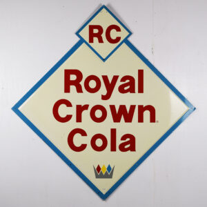 Royal Crown Cola RC Cola Die-Cut Metal Sign Diamond Shape
