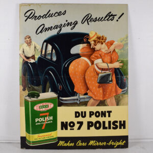 Dupont No. 7 Polish Easel Back Cardboard Display Sign Duco