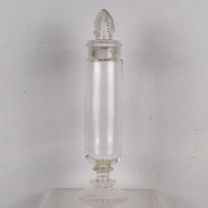Tiffin Glass Apothecary Cylinder Jar Columbia Swirl Pattern