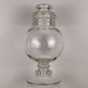 Tiffin Apothecary Jar Dakota Pattern Scallop Lid Not Ground