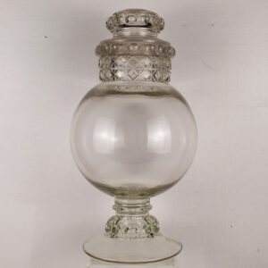 Tiffin Dakota Glass Apothecary Jar 19 Inches Tall Scallop