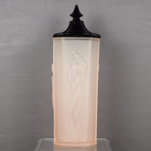 Tiffin Art Deco Dancing Girls Frosted Glass Vase