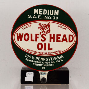 Wolf's Head Oil Metal Lubster Paddle Sign SAE 30 TAC