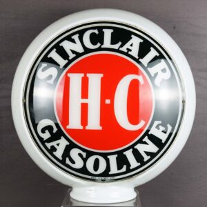 Sinclair H-C Gasoline Milk Glass Body Gas Globe Glass Lenses