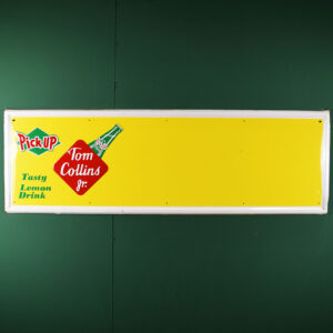 Tom Collins Jr Soda Self Framed Embossed Logo Metal Sign